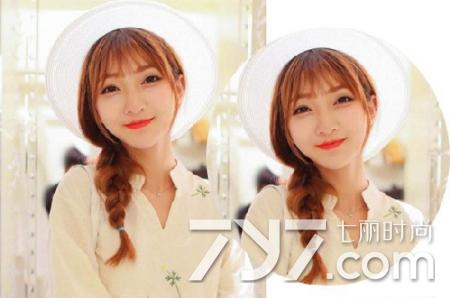 2017韩式中长发中分发型图片,适合圆脸微胖女生中长发韩式卷发