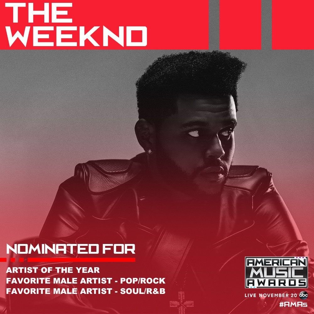 2016全美音乐奖公布入围名单公布，Drake打破32年来AMAs最多入围纪录！