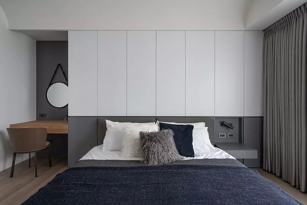 现代简约风电视背景墙装修风格,原木色电视背景墙效果图简约