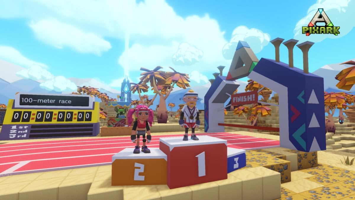 玩家在《方块方舟》暮光森林办跑酷运动会,倒霉选手被陷阱坑惨