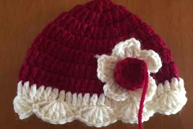 给宝宝钩帽子新年大红色,给宝宝钩太阳帽子