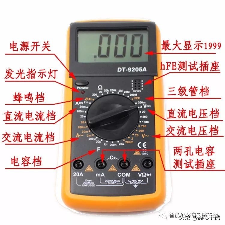万用表旋钮怎么使用,全智能万用表表笔使用方法