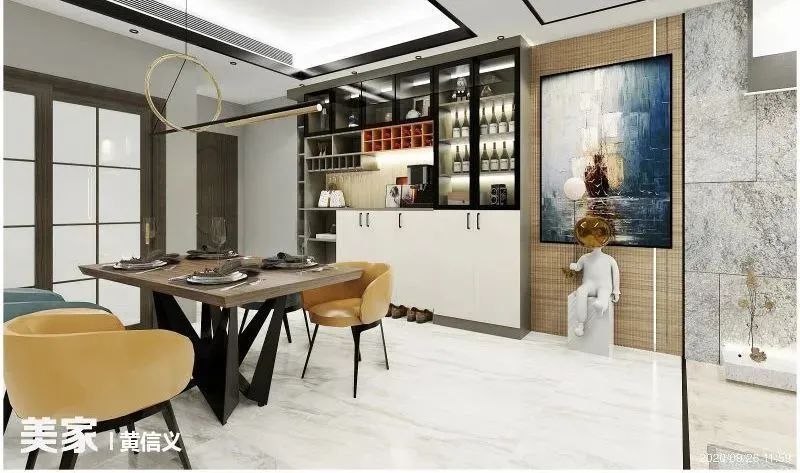 好看的客餐厅效果图,60平方客餐厅一体装修效果图大全