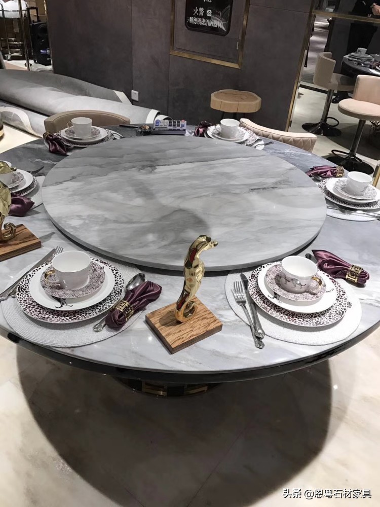 大理石餐桌轻奢高端小型,实木大板餐桌轻奢搭配