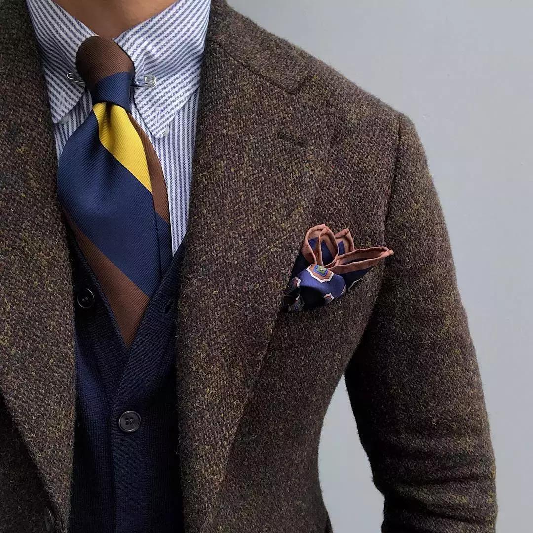 男士英伦雅痞风领带搭配,领带的时尚穿搭男