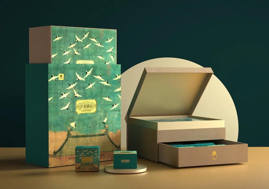 中秋月饼精美礼盒设计,最有创意的月饼包装展开图