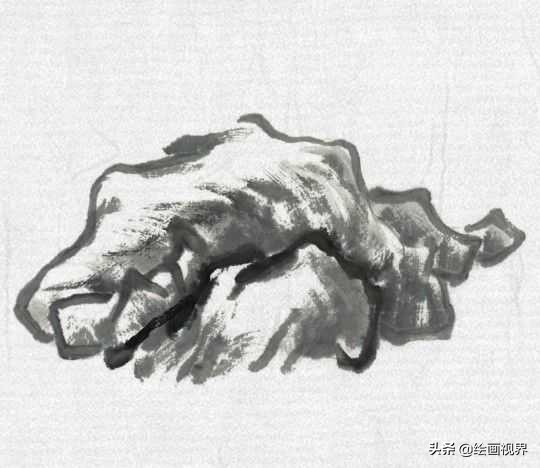 山水画中的山的画法技巧,山水画中的山石结构及基本技法