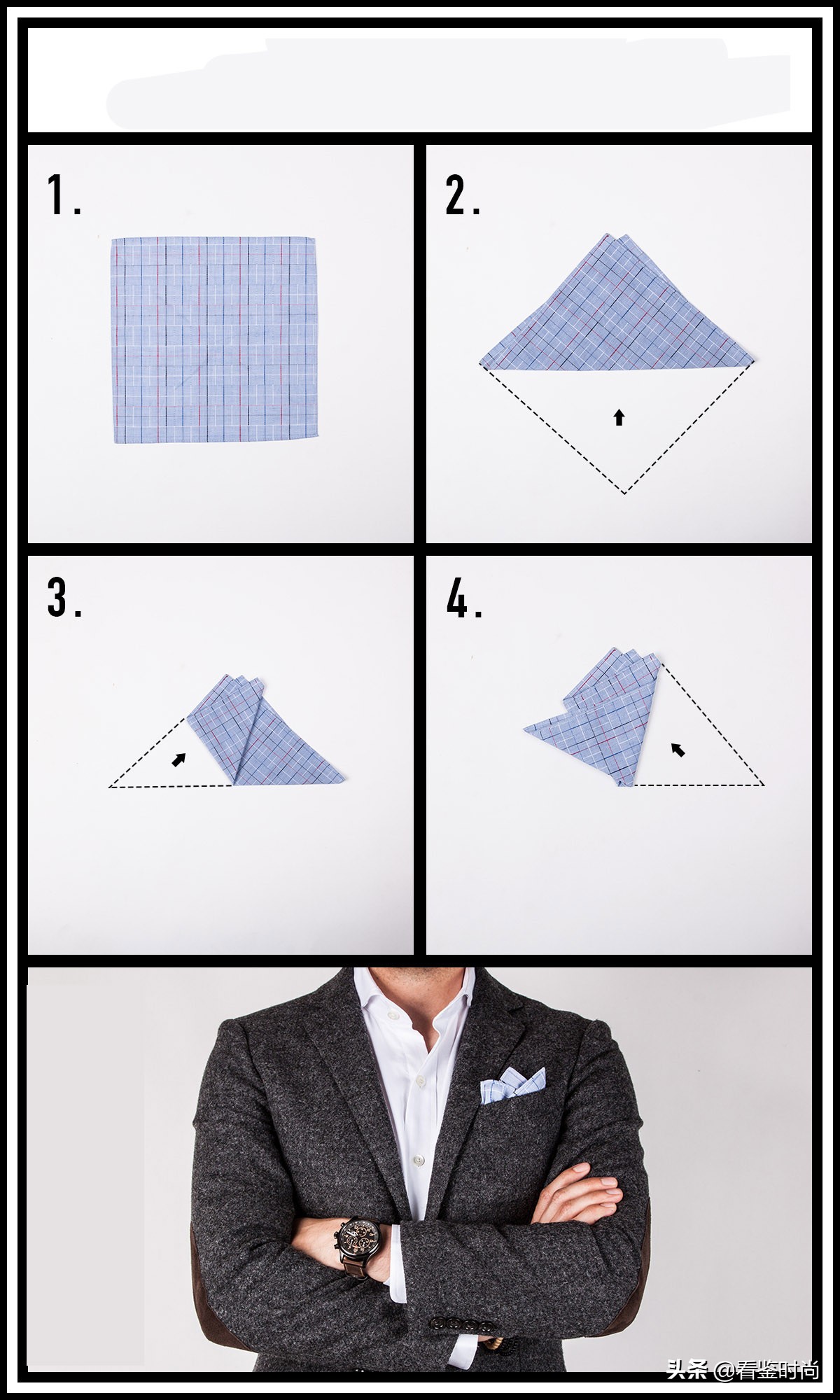 男士口袋方巾,男士小方巾怎么系简单好看