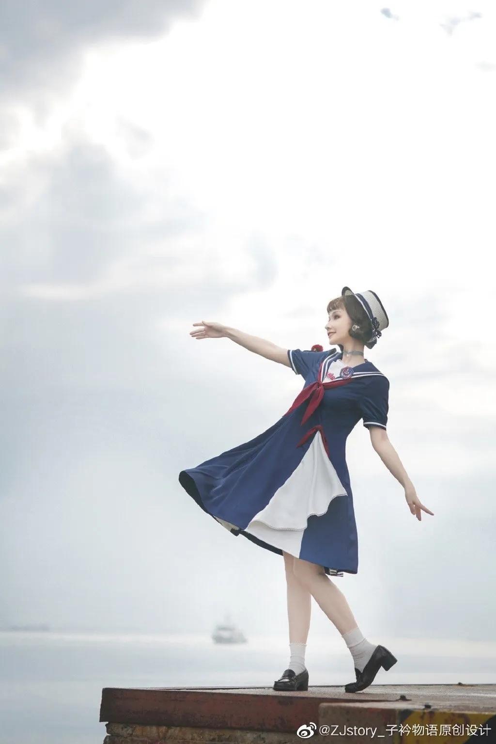 海军风lolita正版,lolita海军风穿搭