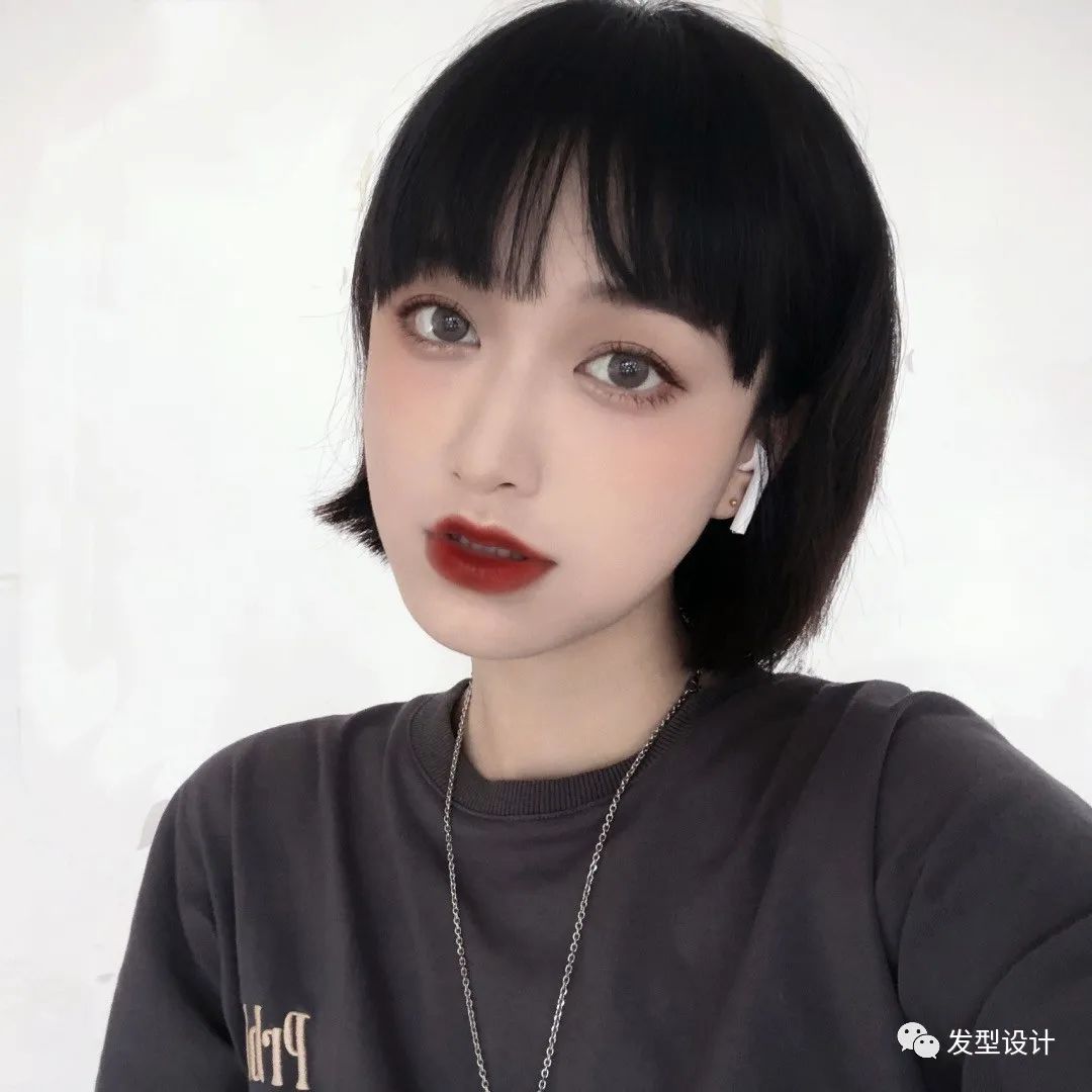 八大网红刘海短发,无刘海短发发型女