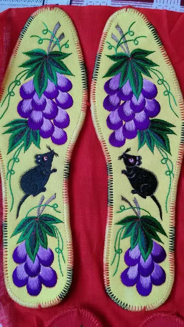 纯手工刺绣鞋垫都是什么图案,45款传统刺绣鞋垫