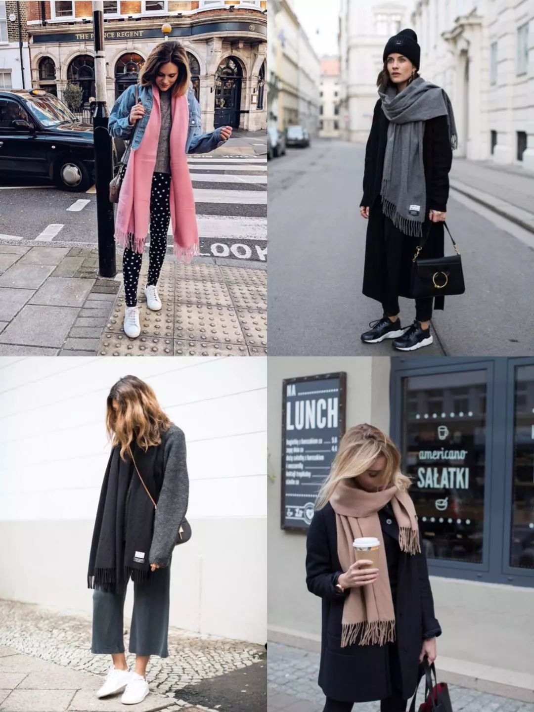 网红款围巾明星款,明星专用围巾穿搭