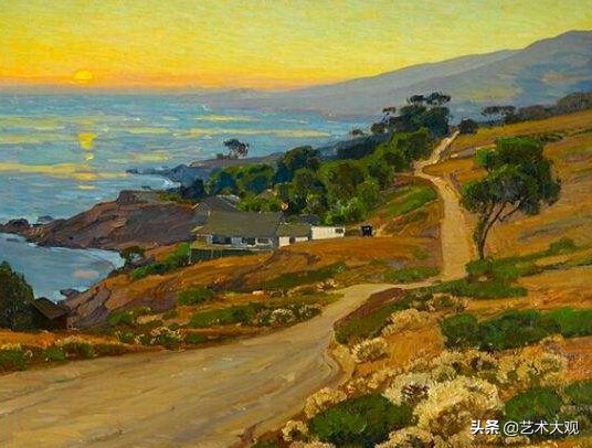美国当代风景油画写生作品,美国大峡谷古典风景油画