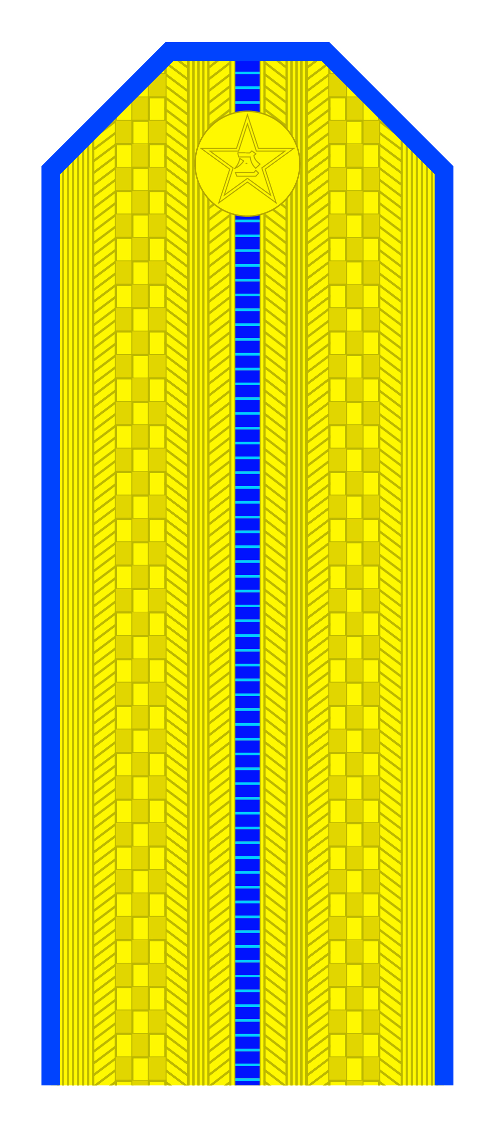 50年代解放军军衔肩章图解,55式上将军衔肩章