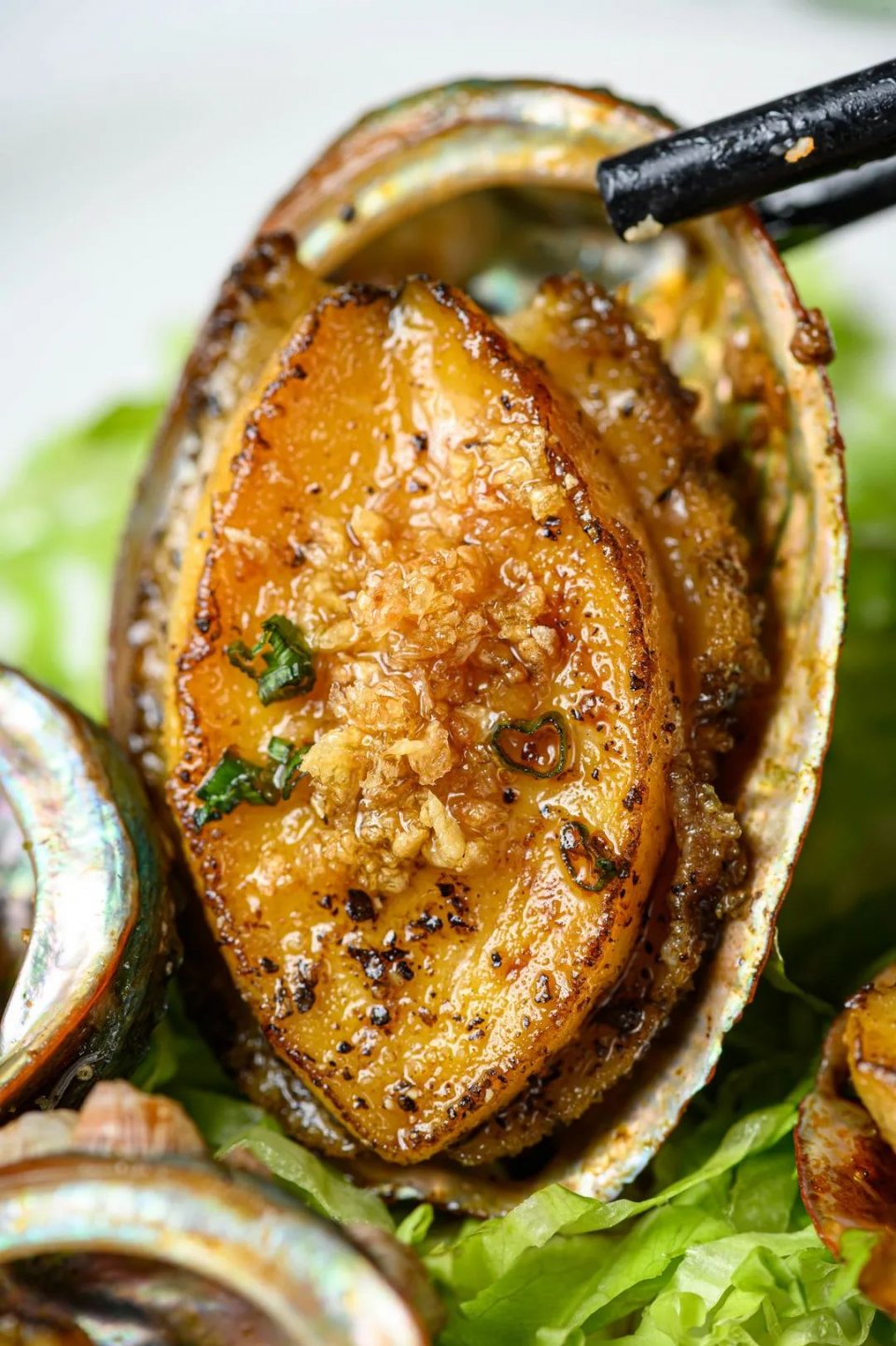 大渔铁板烧里的芝士扇贝,日式铁板烧芝士焗大虾