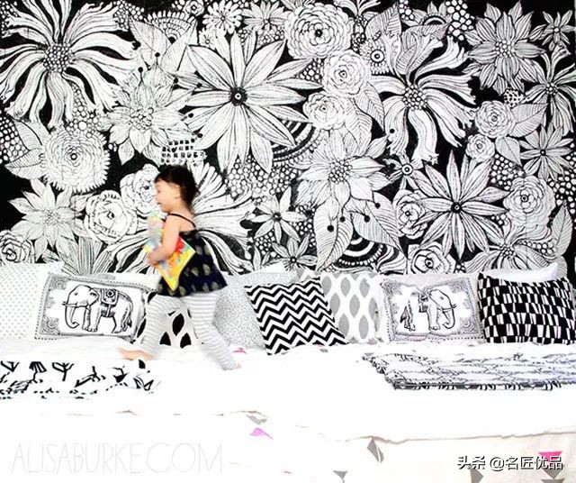 墙壁简单又好看的墙绘,手绘高级感墙面