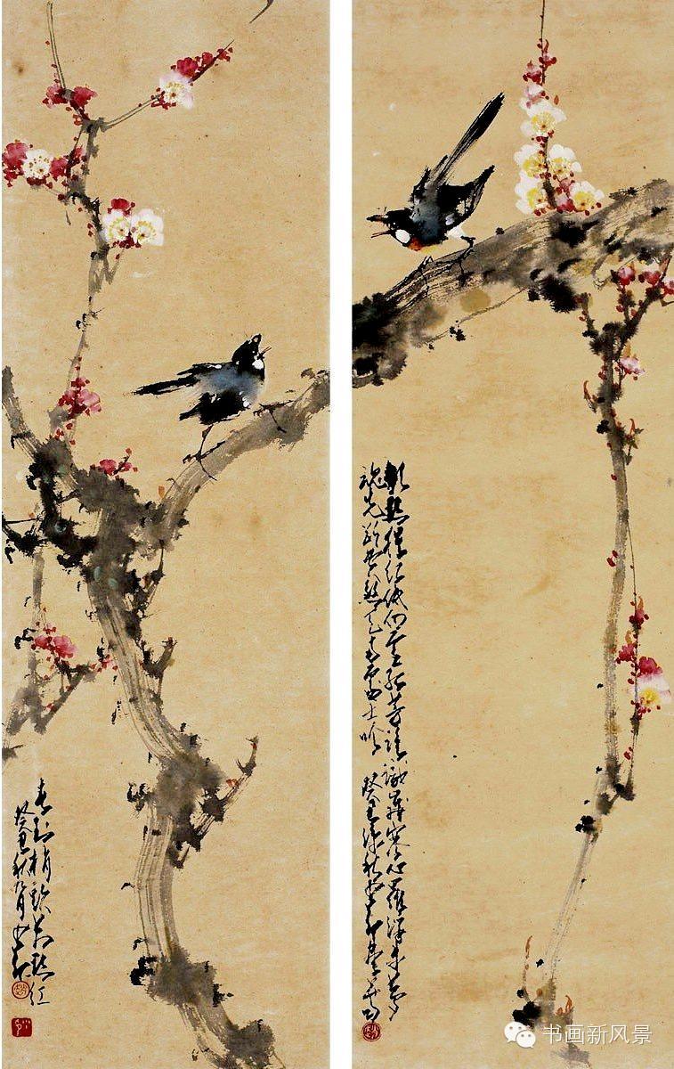 临岭南画派代表人物赵少昂笔意,赵少昂花鸟鱼虫作品