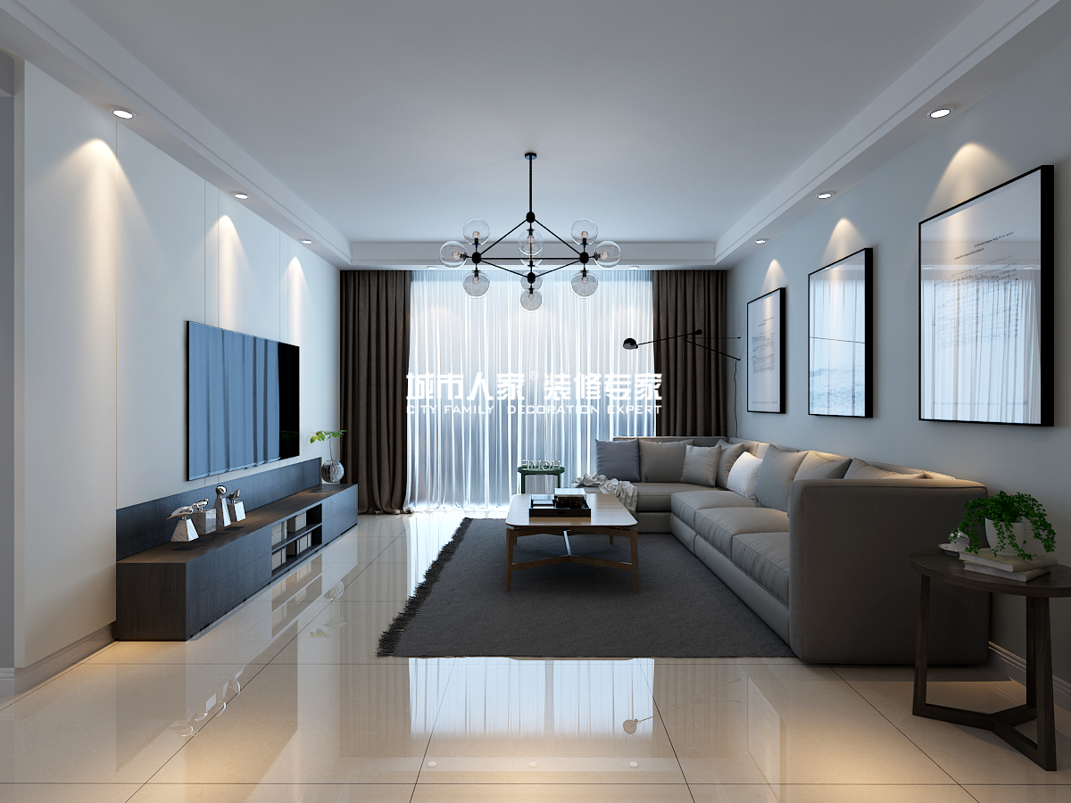 湖西景苑176平方装修效果,家设计布局图