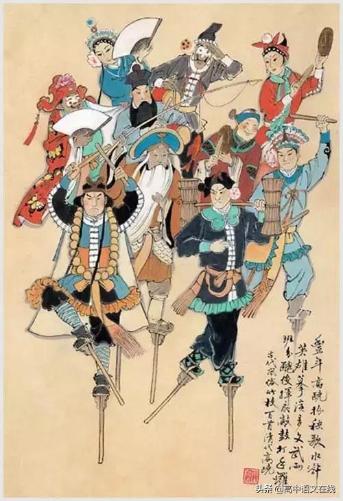 100首诗词图片,100首诗词100张风俗图太美了