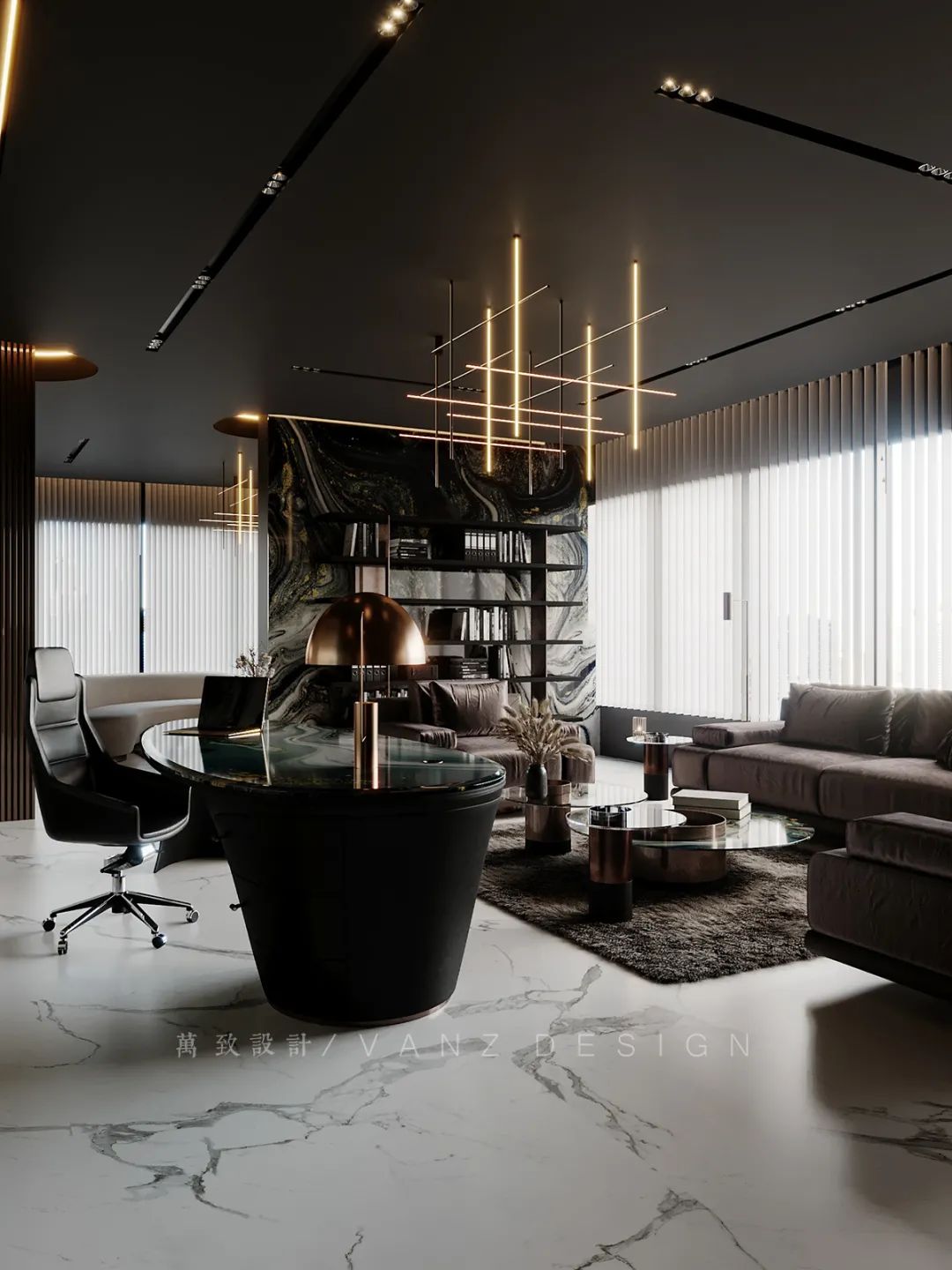 高档董事长办公室装修案例欣赏,董事长办公室豪华装修现代感