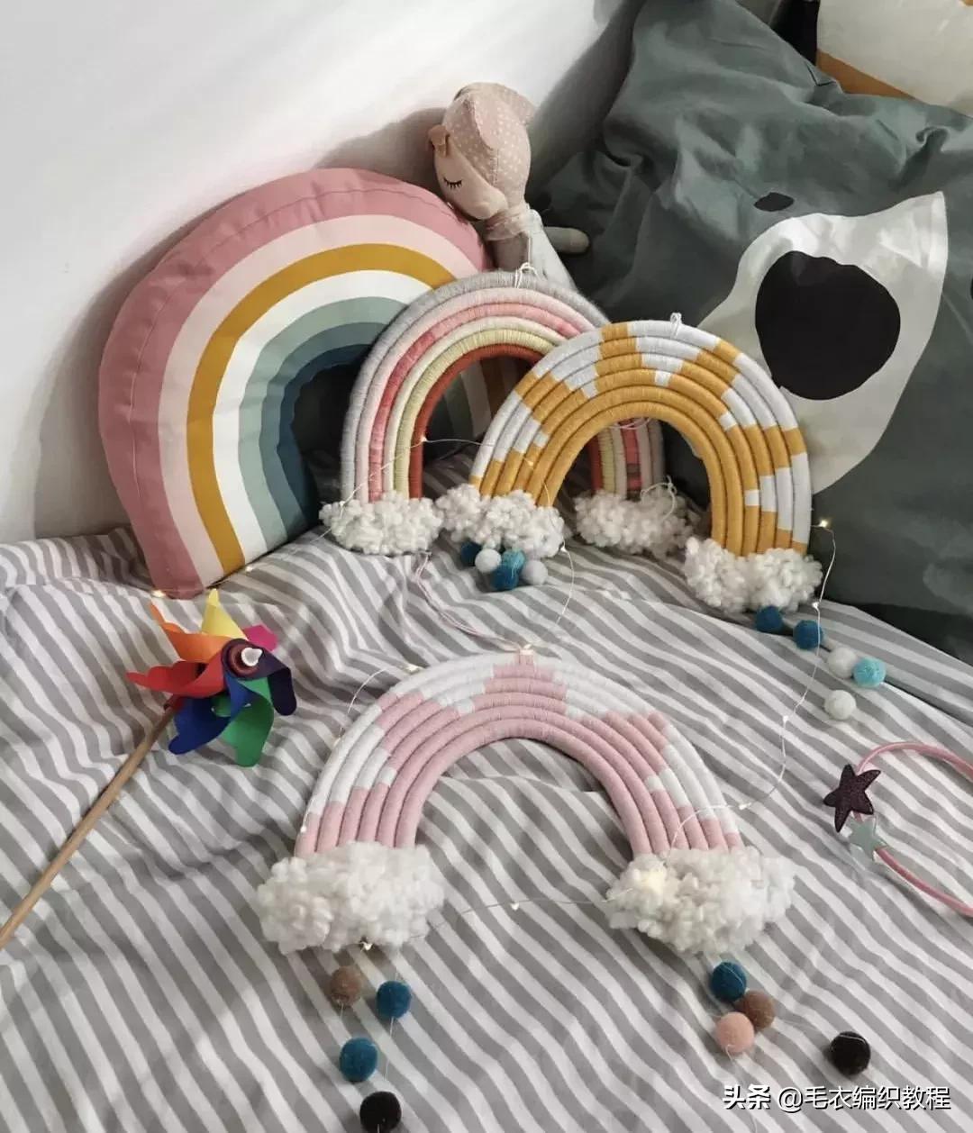 简单易做的挂毯,自制彩虹挂毯