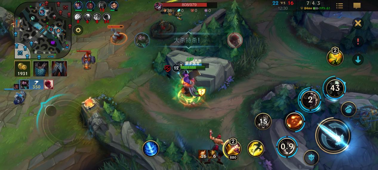 蒙多无限火力对菜刀队,英雄联盟手游5.0版本上分英雄蒙多