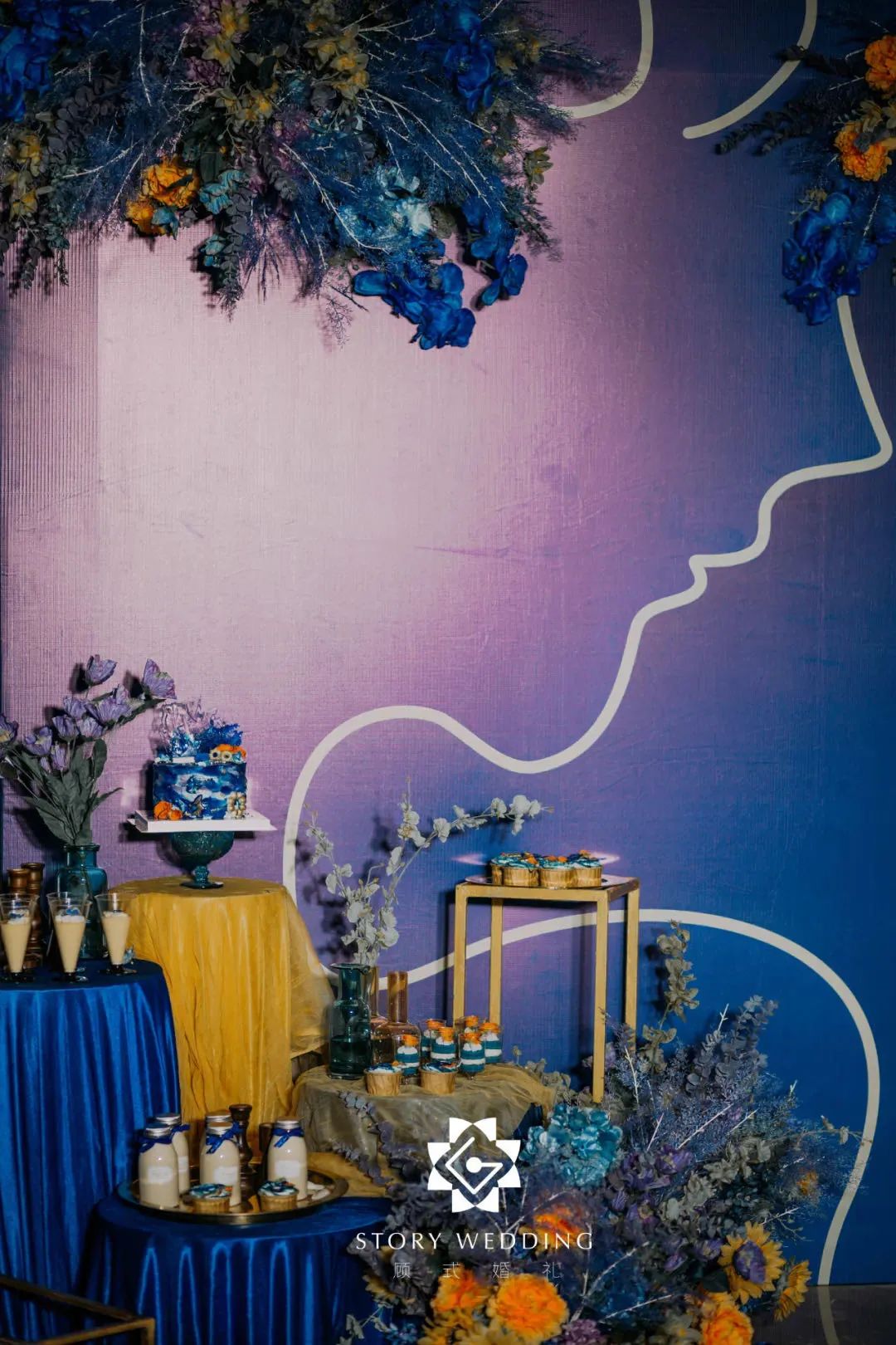 一场神秘浪漫的星空的婚礼,神秘浪漫的蓝色星空婚礼