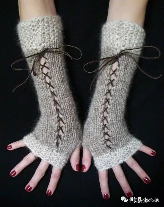 最新手套编织图冬,一线织到底的手套教程
