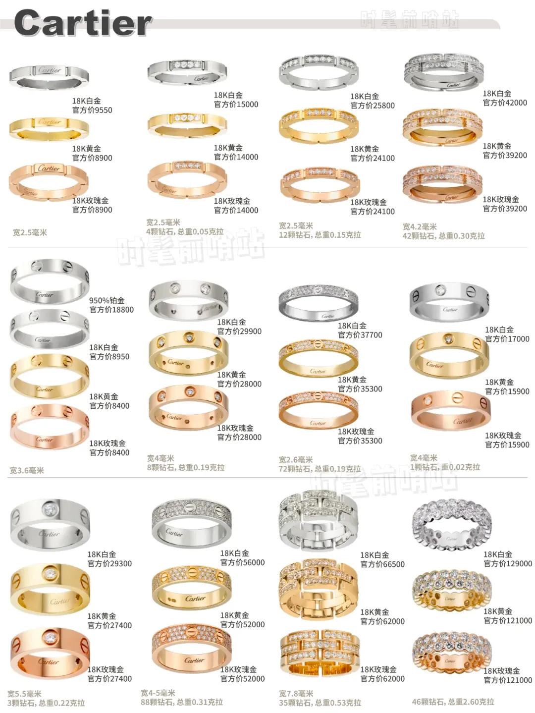 大牌婚戒超强合集,大牌婚戒对戒推荐