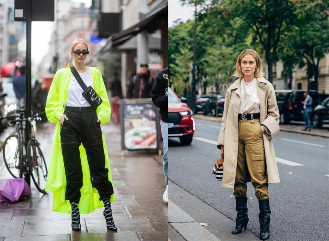 春秋款白色裤装工装裤,工装裤百搭工作裤装女