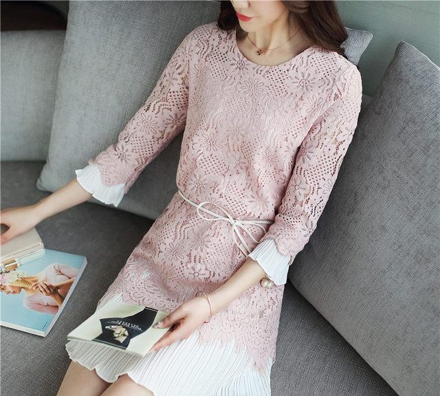 今年最流行的春款长袖连衣裙搭配,春秋长袖连衣裙小清新减龄