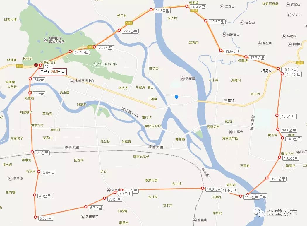 哇！比成都一环路还长6公里！金堂县城外环线全线通车