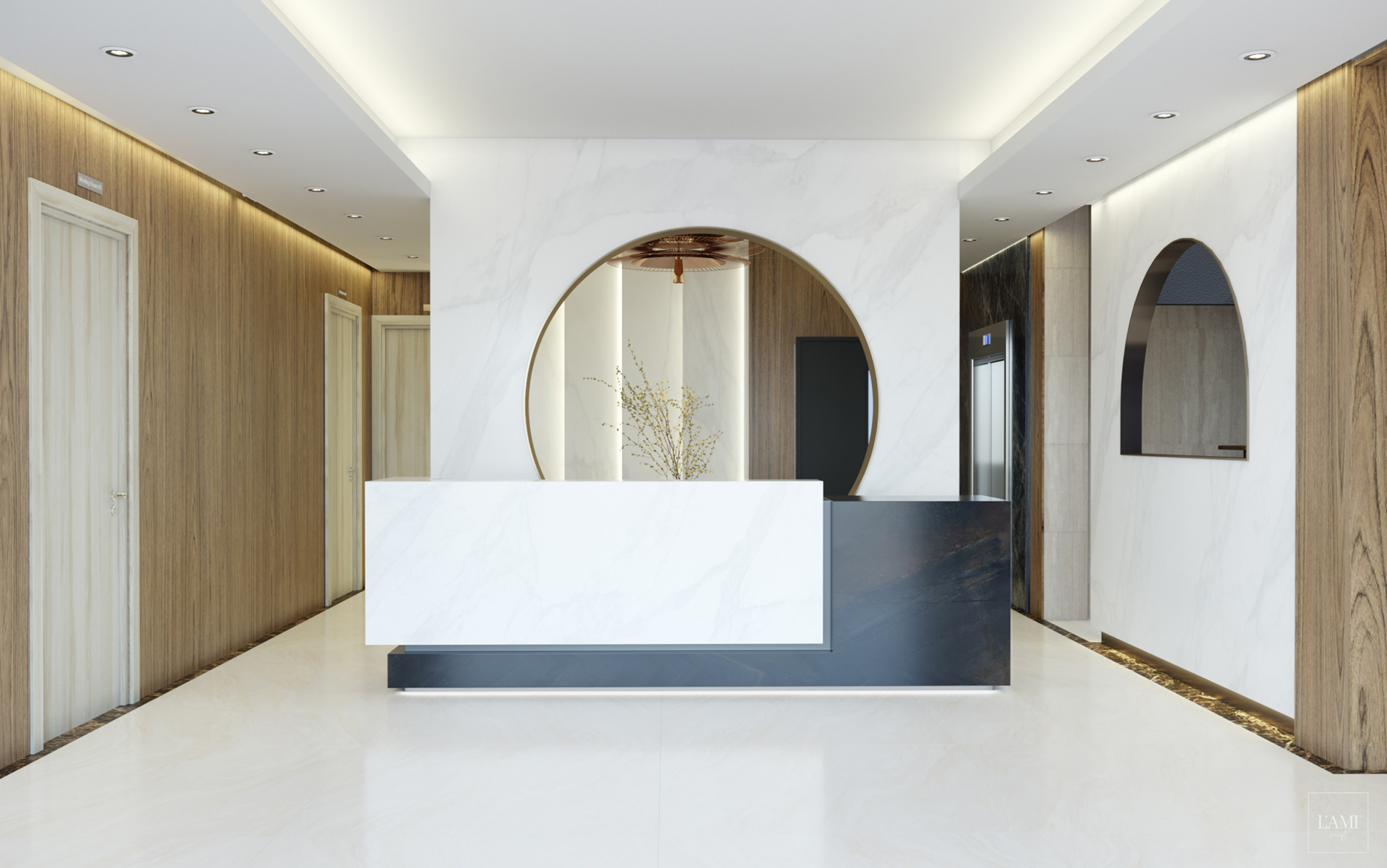 办公室前台装修设计工程,高端办公室前台装修设计展示