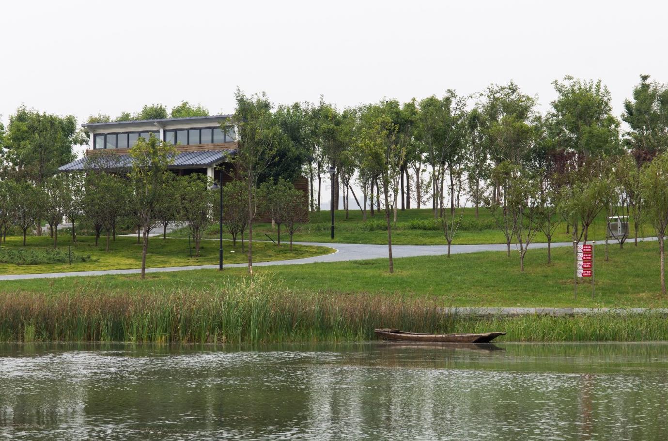 郑东新区象湖生态工程,郑东新区象湖南岸景观绿化工程