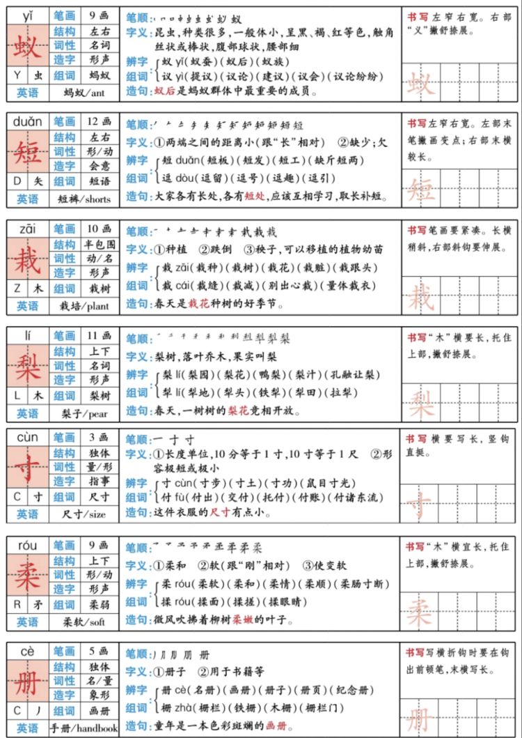 第20课三年级上册的生字笔顺,部编版三年级下册生字笔顺动图