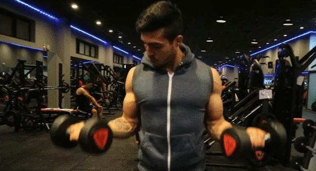 手臂健身九个动作,高中生手臂太细了怎么练粗哑铃