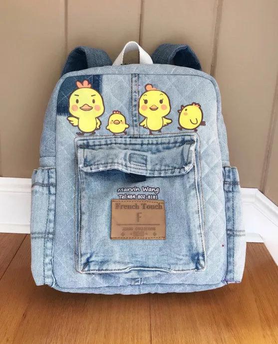 旧牛仔裤的废物利用改造,牛仔裤改双肩背包教程