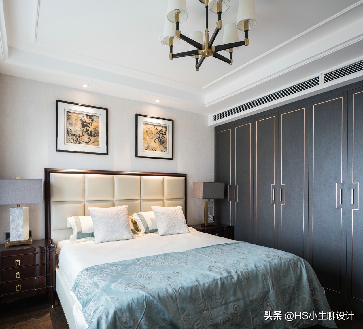 美式茶几电视柜效果图,带茶几高级沙发套全包