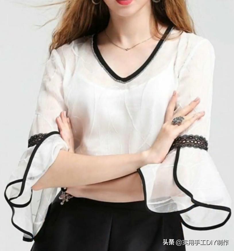 布艺花边造型手工,贝彩布艺落肩袖连衣裙裁剪教程