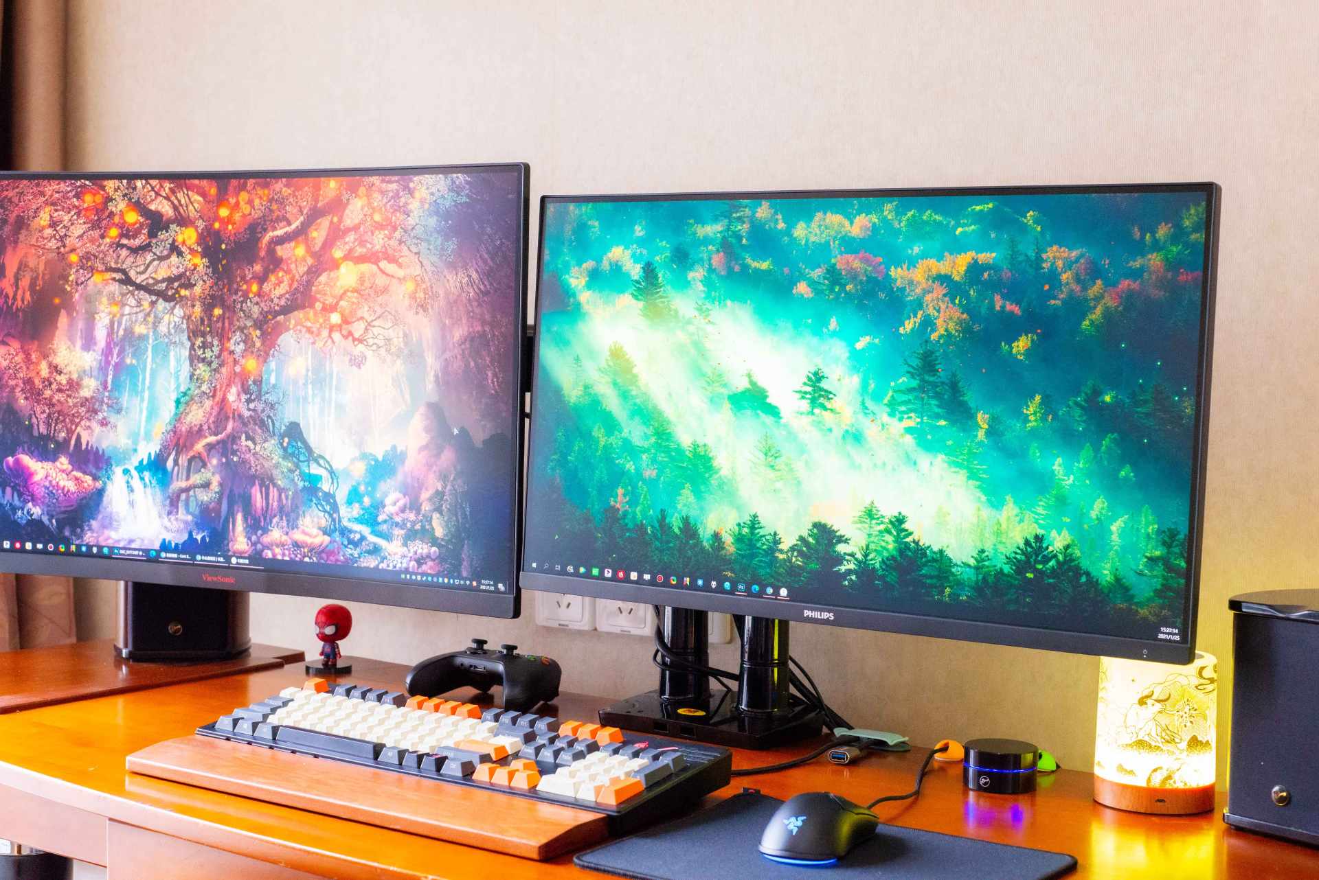 电脑显示器双屏上下支架推荐,显示器桌面挂式两用支架