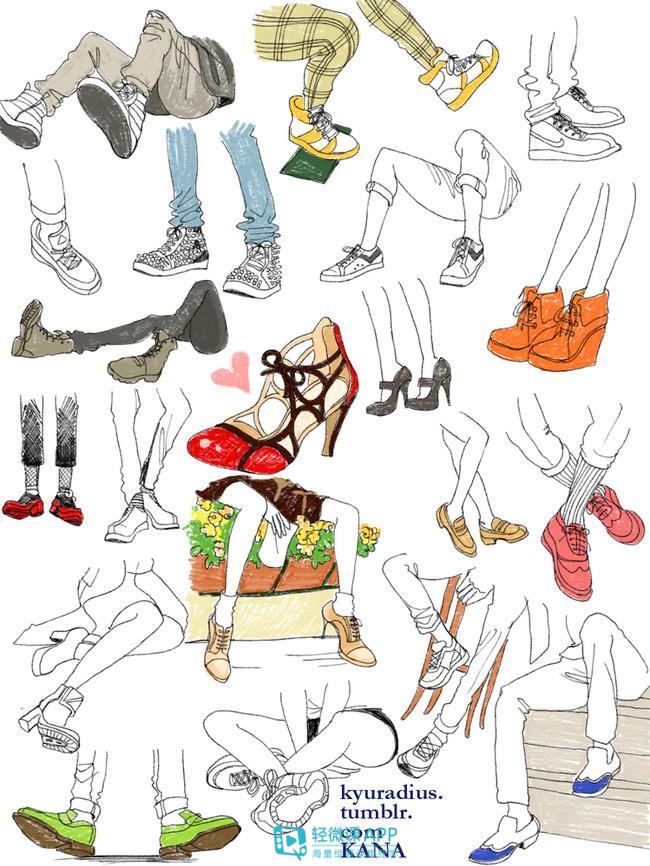 鞋子绘画过程动漫,漫画鞋子绘画教程