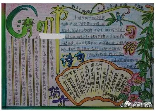 清明节的手抄报图片模板,清明节手抄报模板简单又漂亮图片