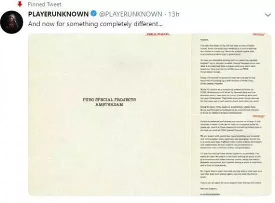 绝地求生吃鸡老大是谁,吃鸡之父离开pubg