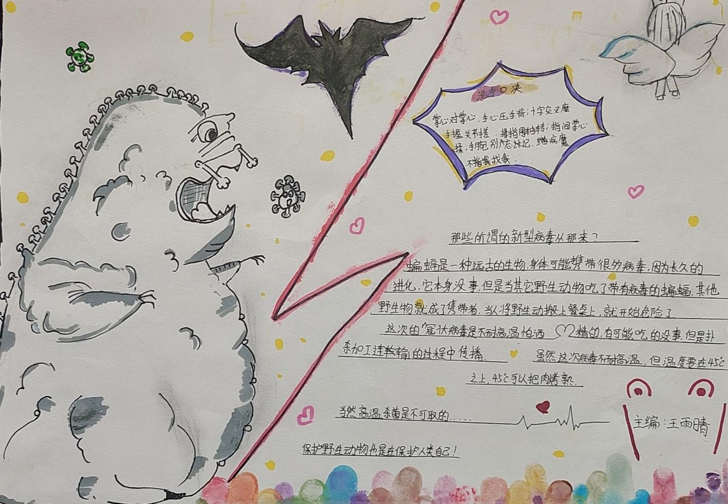 童心“战疫”,致敬英雄——丁里长镇中心小学学生手抄报展示