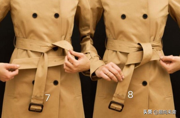 大衣腰带后面打结方法不要蝴蝶结,大衣蝴蝶结系法简单易学