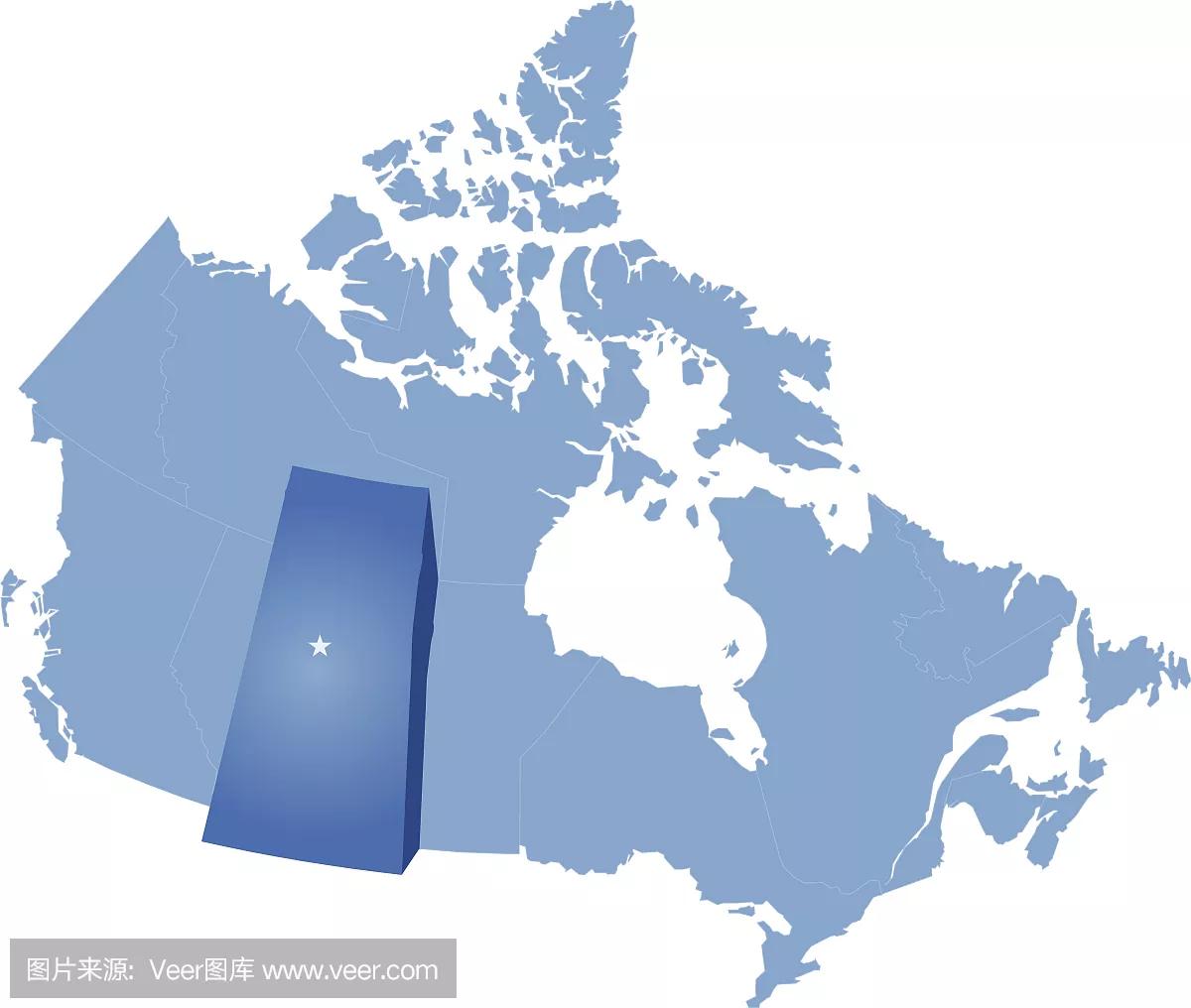 加拿大行政区划图中文版,加拿大行政区划分地图
