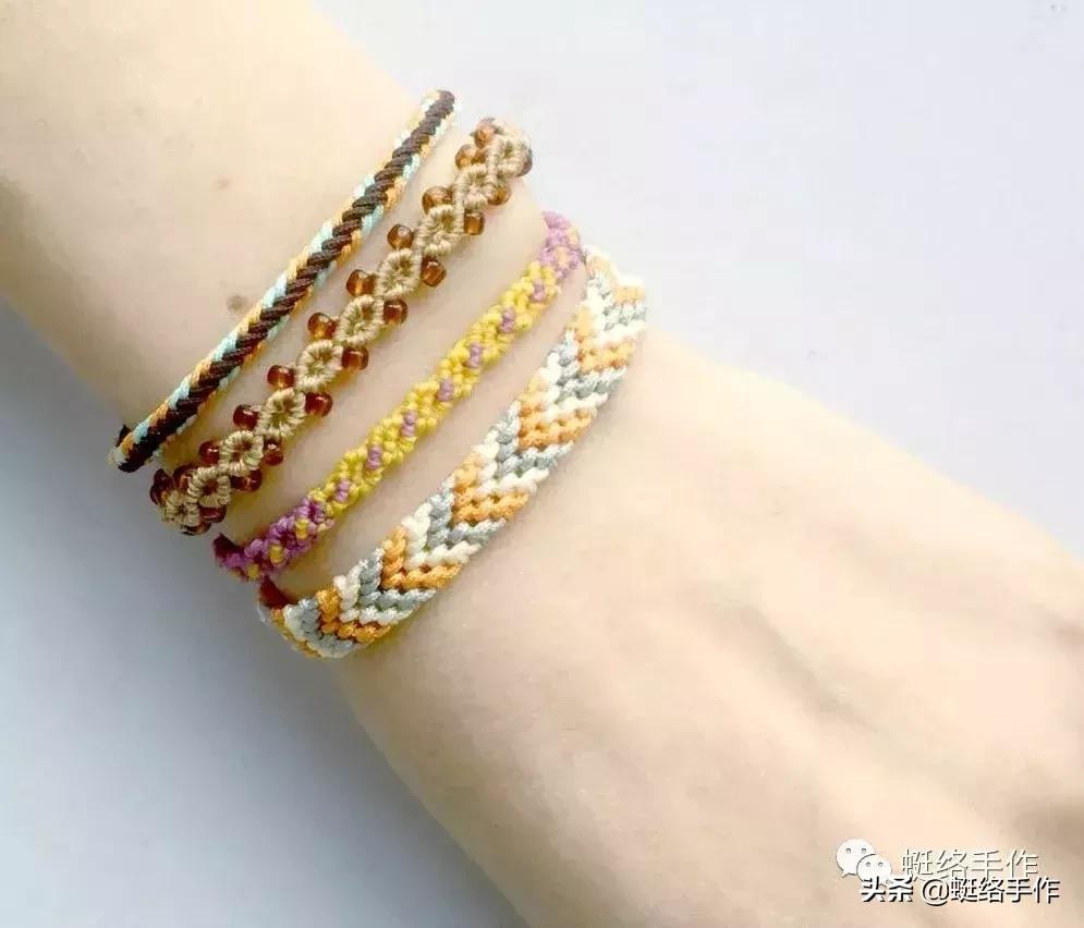 撞色编绳手链,长相思撞色手链教程