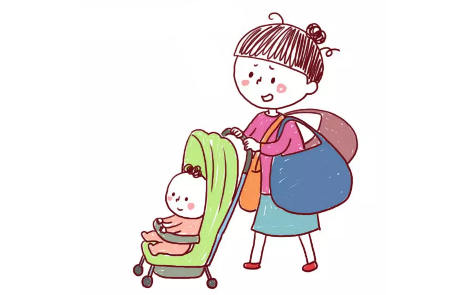 独自带宝宝外出的妈妈是怎么上厕所的？找到最好的解决方案了