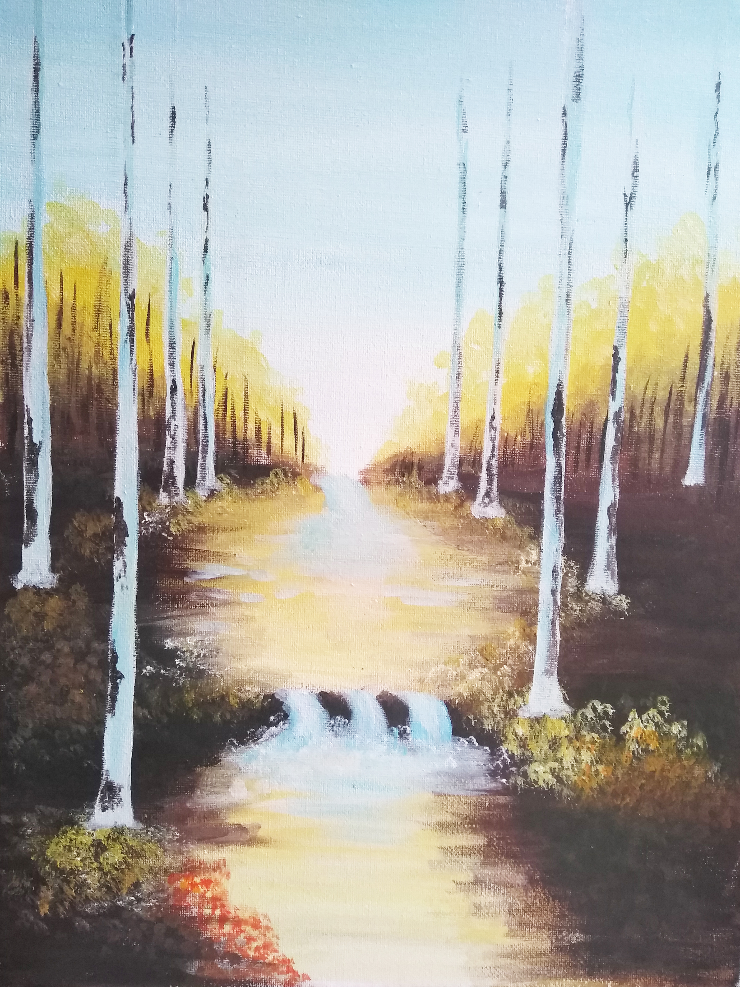 简单丙烯画高级感,丙烯水粉简单装饰画入门