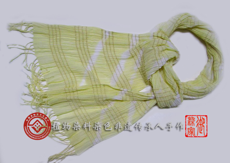蜡染纯天然植物围巾,丝光棉彩色围巾
